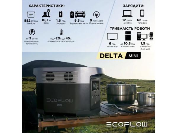 Зарядна станція EcoFlow DELTA mini (882 Вт·год) – фото