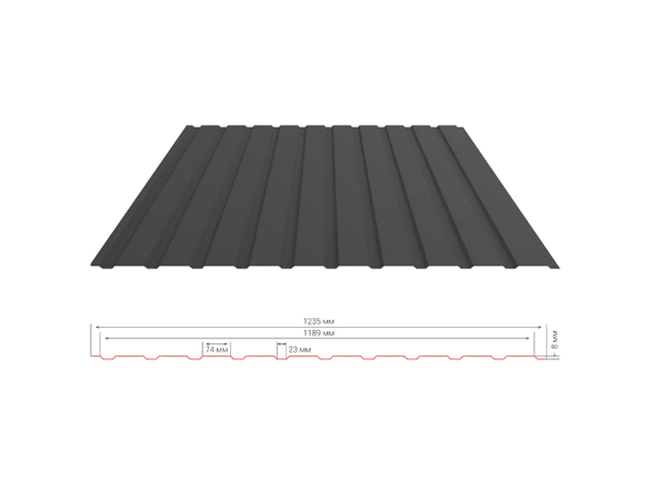 Профнастил ПС-8 стіновий, 0,5мм – фото