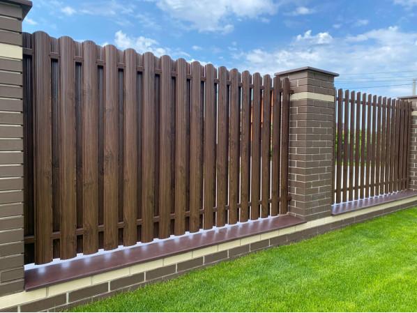 Металевий штахетник "Трапеція"  – фото