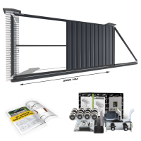 Відкатні ворота "Звари Сам" на проєм 3 метри, довжина воріт 5 метрів із зашивкою "Профнастил"