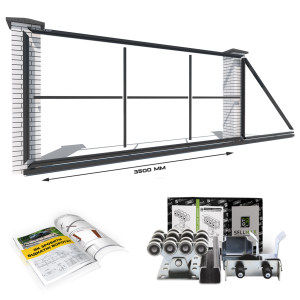 Ворота відкатні "Звари Сам" на проєм 3,5 метра, довжина воріт 5,5 метрів