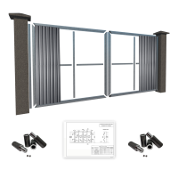 Розпашні ворота "Звари Сам" на проєм 3,5 метри із зашивкою "Профнастил"
