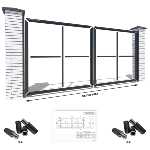 Розпашні ворота "Звари Сам" на проєм 5 метрів