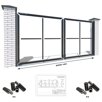 Розпашні ворота "Звари Сам" на проєм 5 метрів