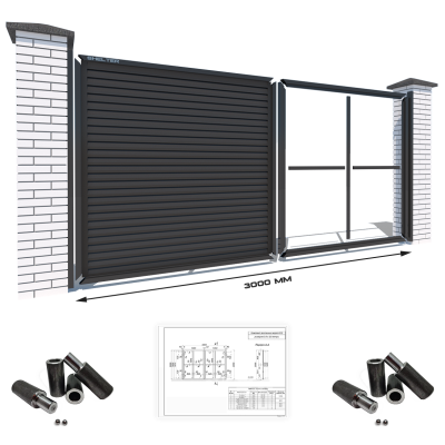 Розпашні ворота жалюзі «Звари Сам»
