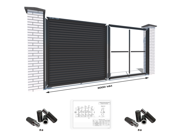 Розпашні ворота жалюзі «Звари Сам» – фото