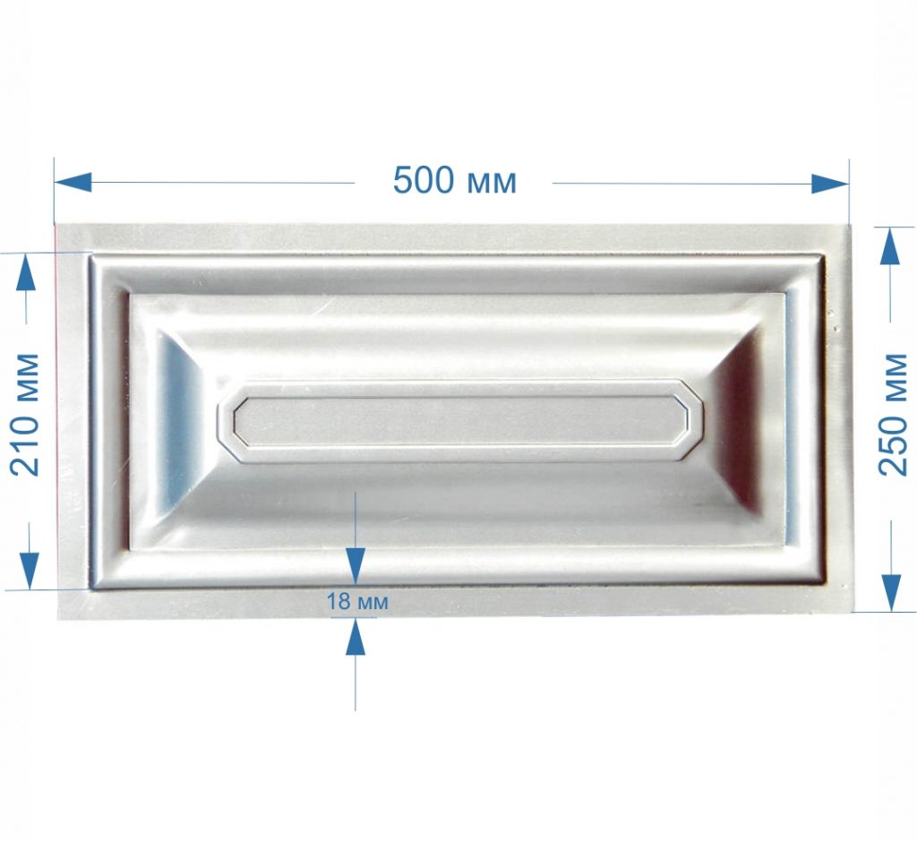 Розміри штампованої металевої фільонки